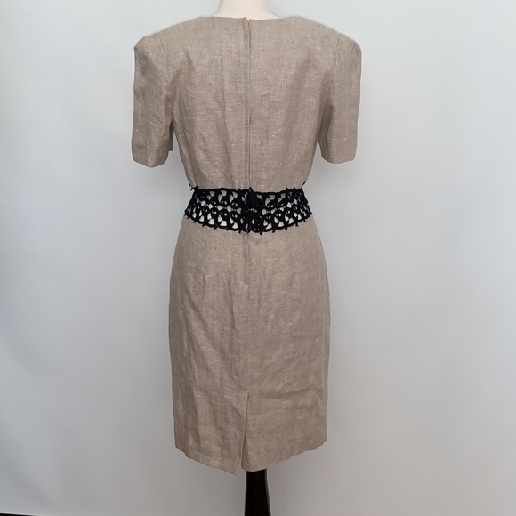 Vintage Montefiore Cutout Linen Dress Size - Picture 4 of 7